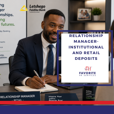 Relationship Manager- Institutional and Retail Deposits